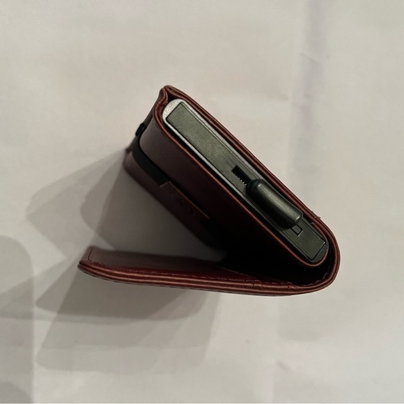 Slim Brown Leather Wallet RFID Protection Quick Release Cards Technology, - Picture 4 of 12